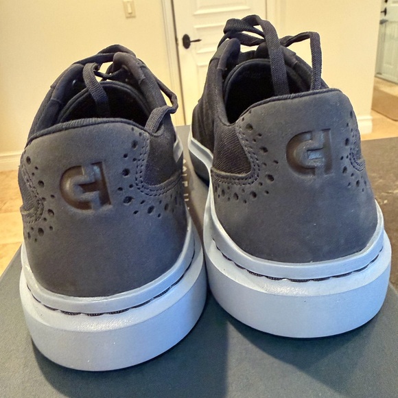 Cole Haan Gray Suede & Canvas Lace-Up Sneakers Navy - Picture 5 of 14